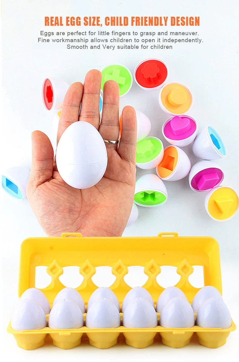 Matching Eggs Color Recognition and Shape - JustForKids