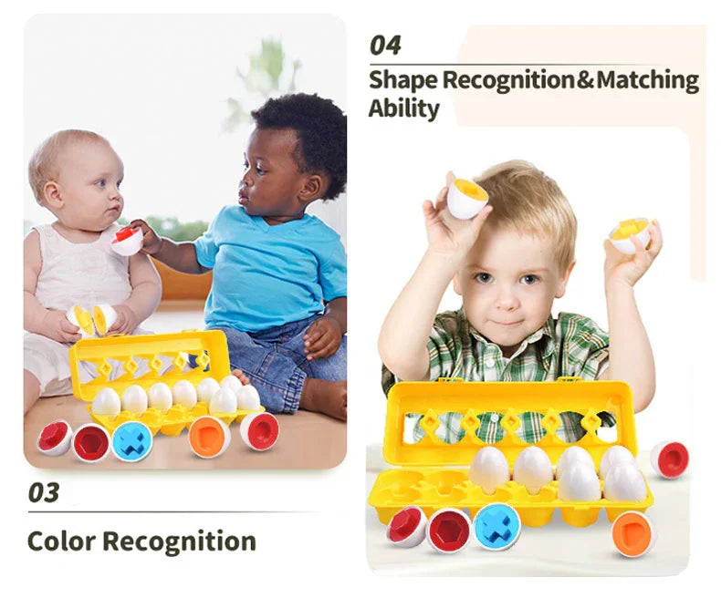 Matching Eggs Color Recognition and Shape - JustForKids