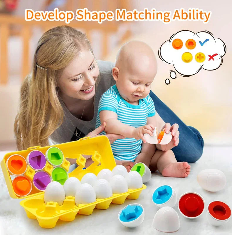 Matching Eggs Color Recognition and Shape - JustForKids