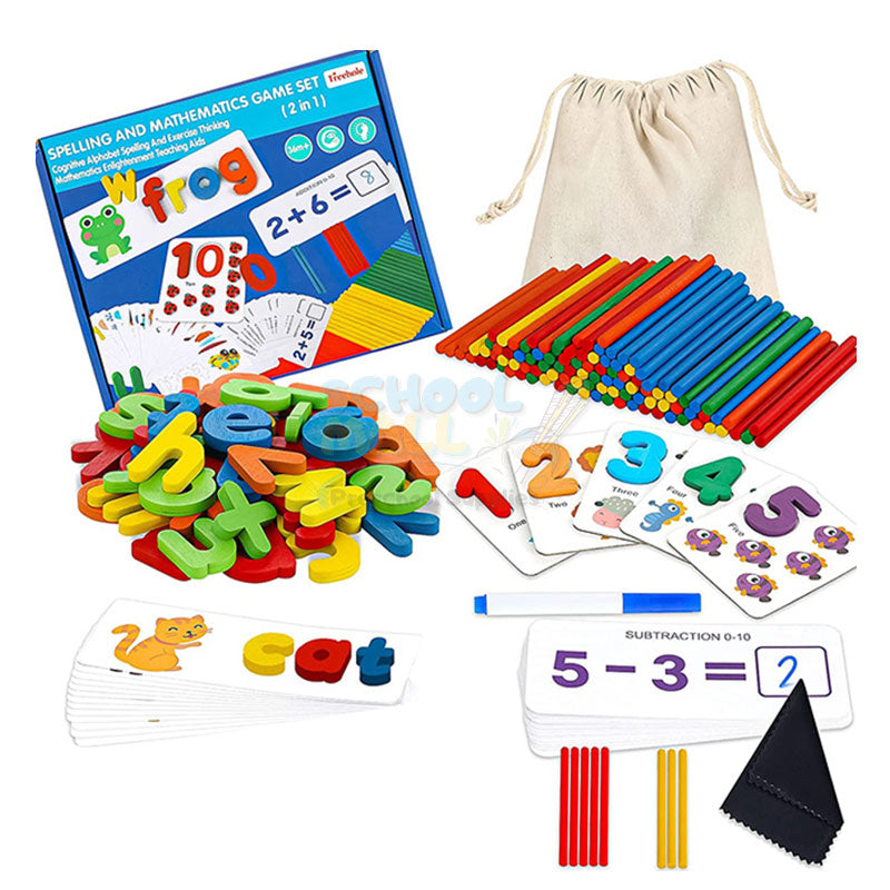 Spelling and Mathematics Game Set 2 in 1 - JustForKids