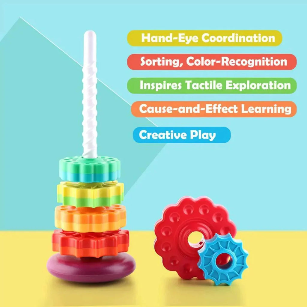 3 in 1 Early Learning Bundle – Stacking, Spinning & Sorting Toy Set