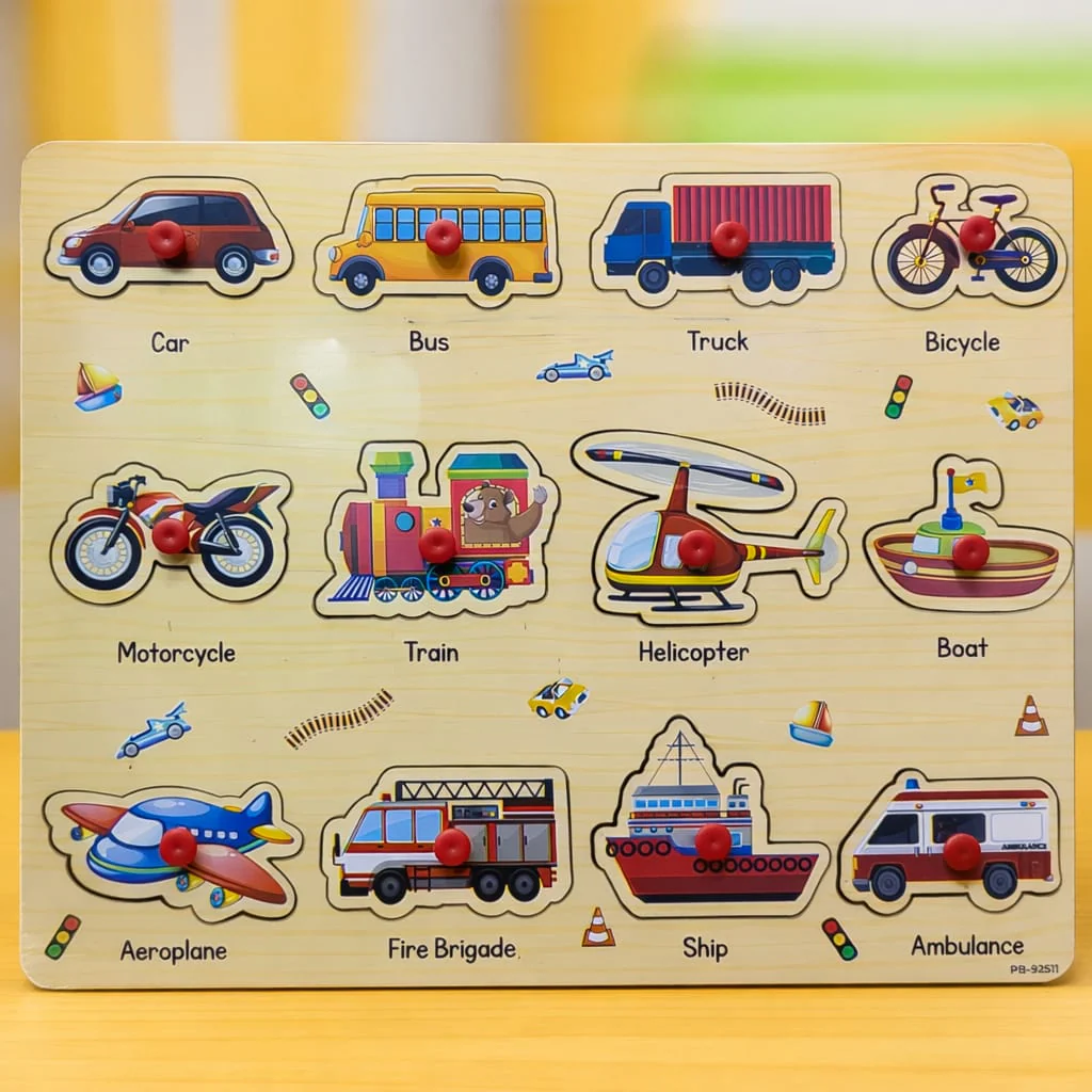Wooden Sorting Knob Board
