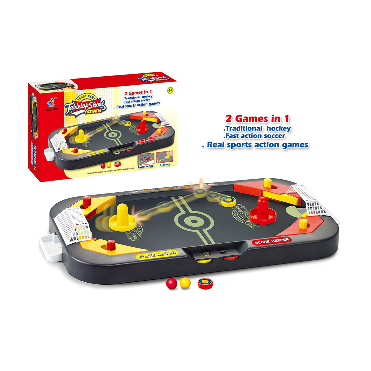 2-in-1 Football & Ice Hockey Board Game