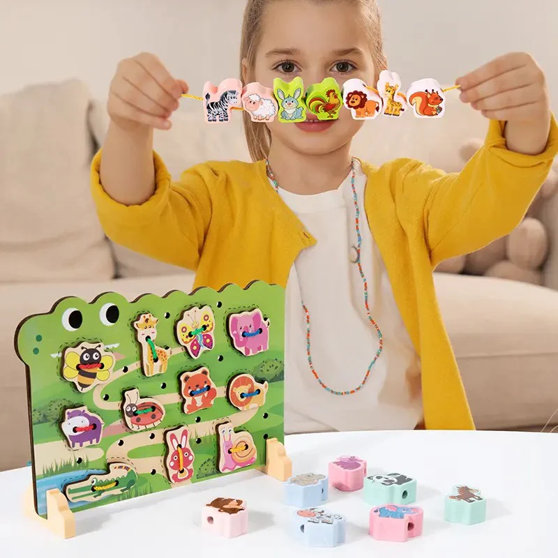 Wooden Animal Lacing & Threading Kit