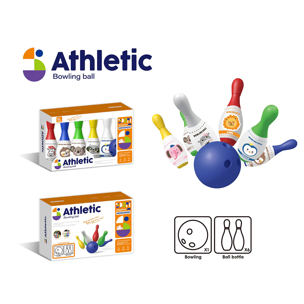Kids’ Colorful Indoor Bowling Set
