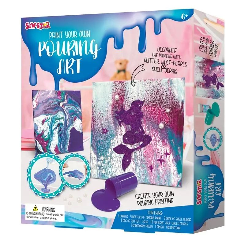 Sew Star Paint Your Own Pouring Art Kit