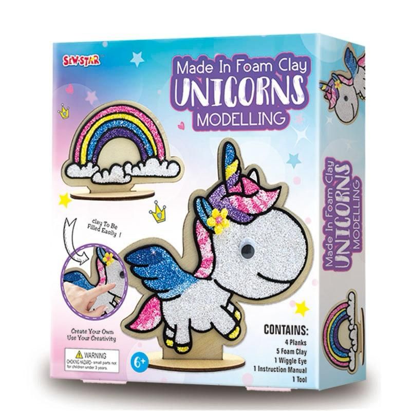Sew Star Foam Clay Unicorn And Rainbow Kit