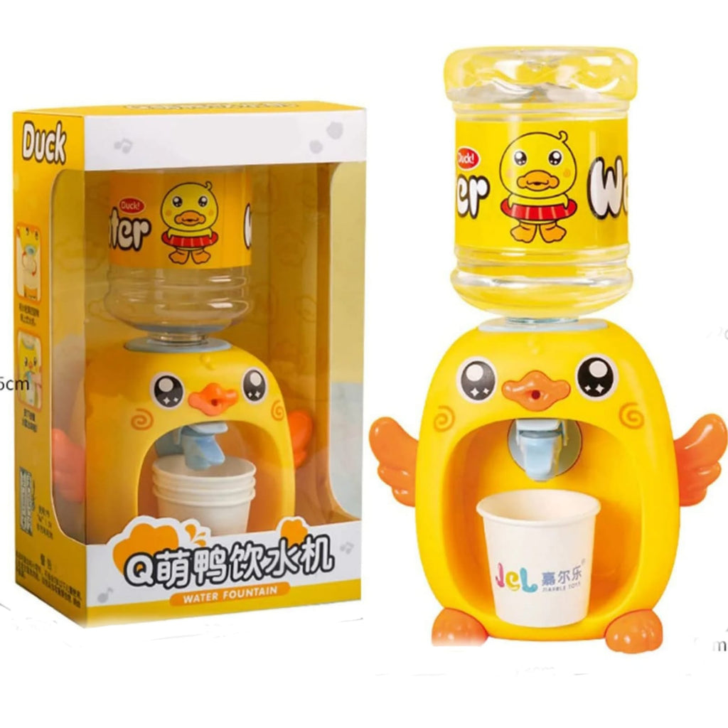 Mini Duck Water Dispenser Light and Music Toy for Kids Drinking Fountain Glass Play - JustForKids