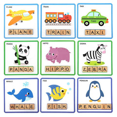Wooden Spelling Flash Card Game