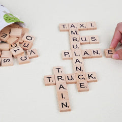 Wooden Spelling Flash Card Game