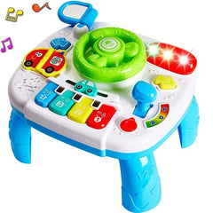 Musical Car Steering Wheel Pretend Play Set With Lights & Piano - assorted designs