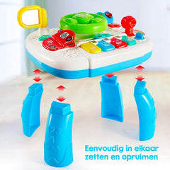 Musical Car Steering Wheel Pretend Play Set With Lights & Piano - assorted designs