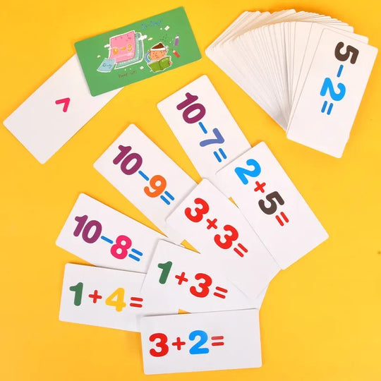 Wooden 1–10 Numbers Digital Operation Cards