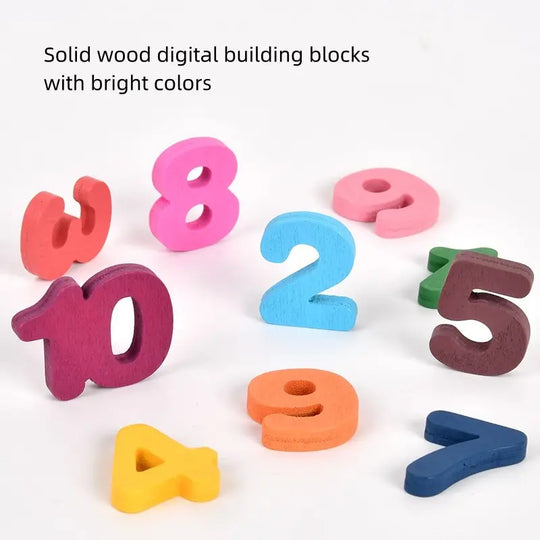 Wooden 1–10 Numbers Digital Operation Cards