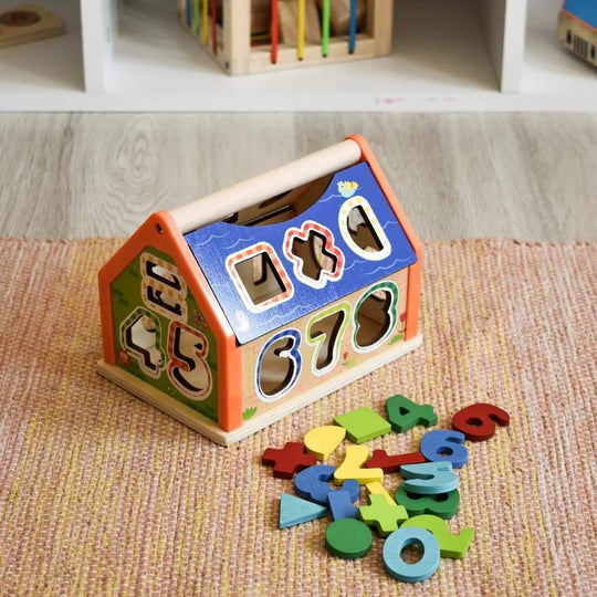 Wooden Digital Number & Shapes Smart House