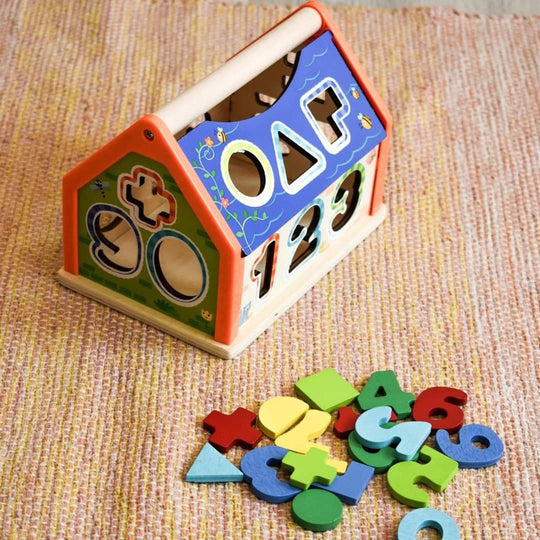 Wooden Digital Number & Shapes Smart House