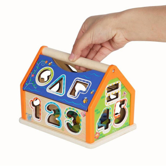 Wooden Digital Number & Shapes Smart House