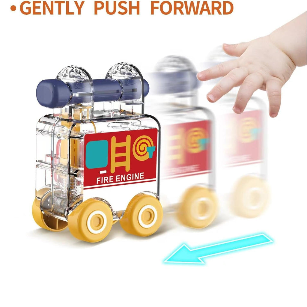 Montessori Transparent Cars & Shape Recognition Lock Key Toy