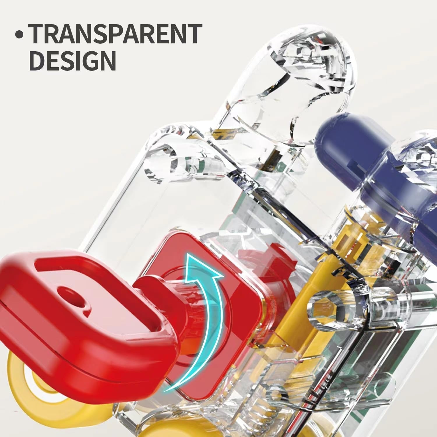 Montessori Transparent Cars & Shape Recognition Lock Key Toy