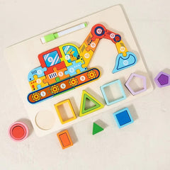 Wooden Multifunction Jigsaw Puzzle &amp; Drawing Board
