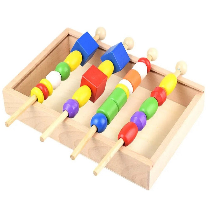 Wooden Montessori Educational Beaded Box
