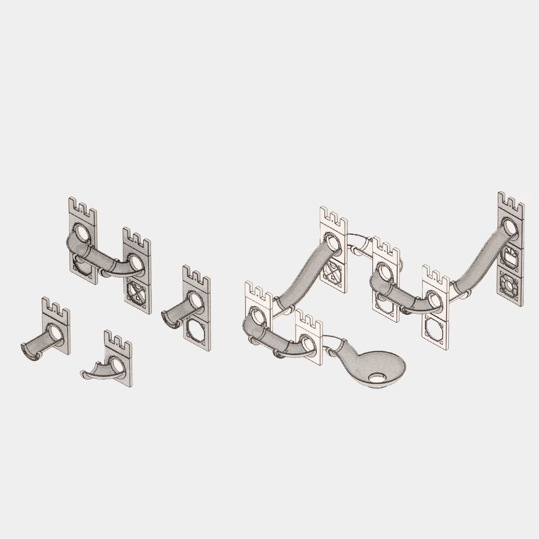 56-Piece DIY Magnetic Building Blocks – Luminous Tiles & Marble Run