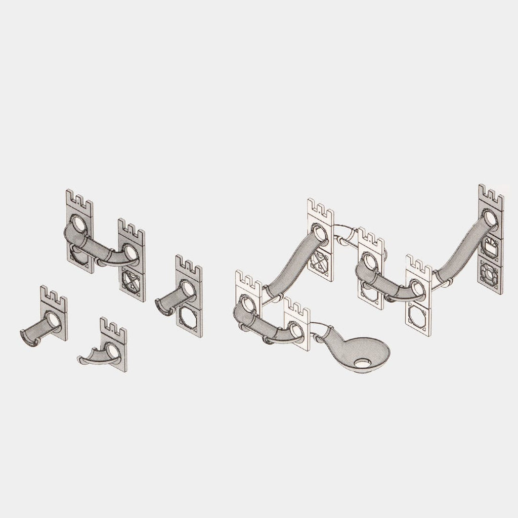 56-Piece DIY Magnetic Building Blocks – Luminous Tiles & Marble Run - JustForKids