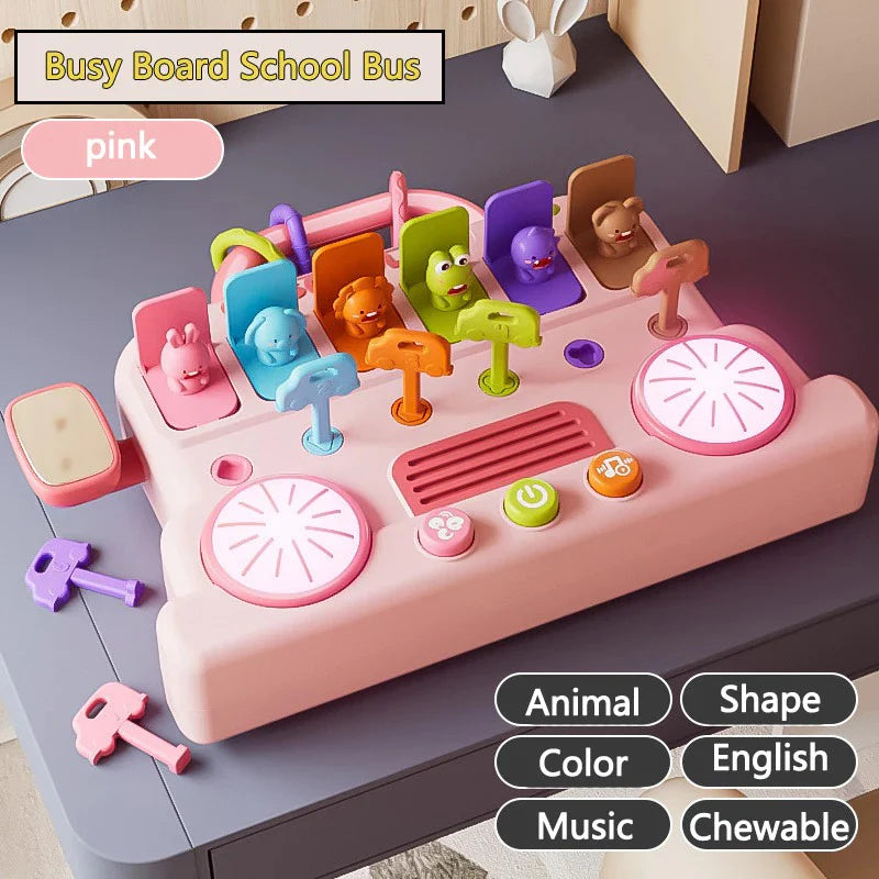 Busy Board School Bus – Multi-Activity Sensory Learning Toy