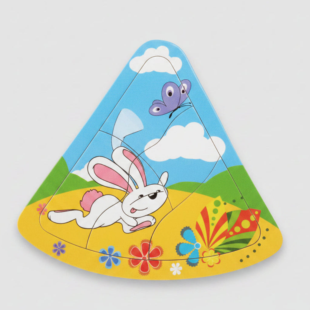 Wooden Jigsaw Triangle Puzzle Set