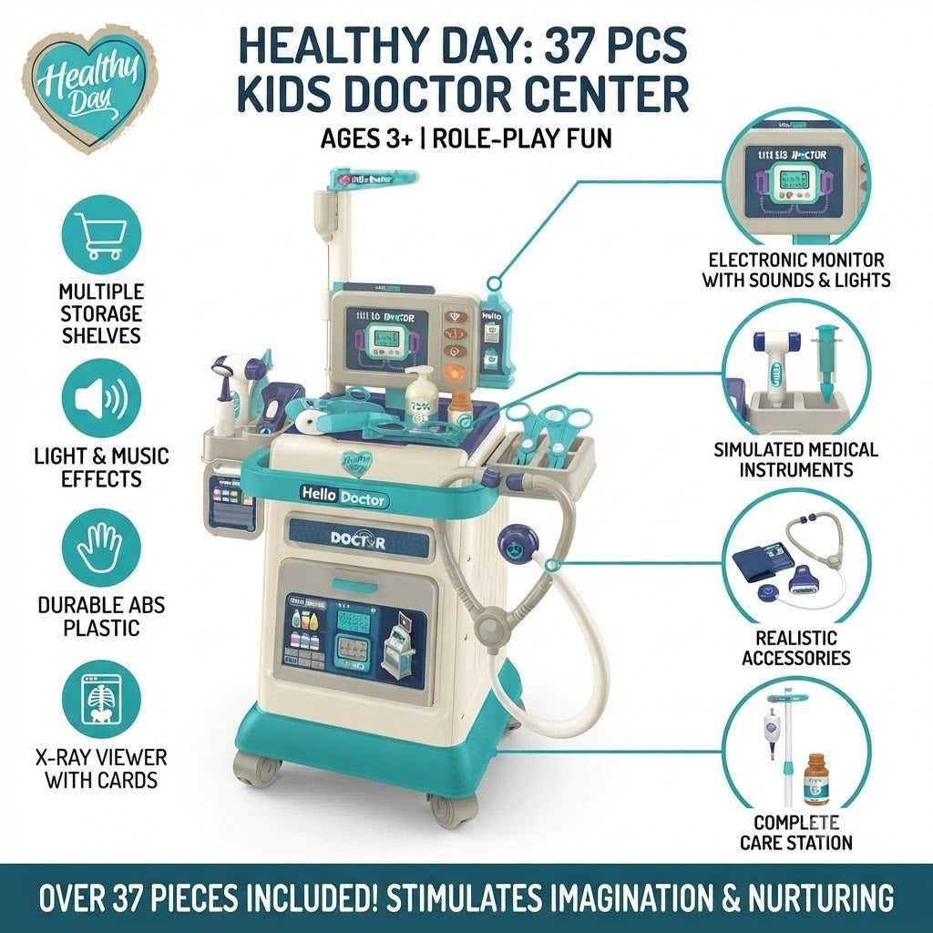 Doctor Play Set For Kids - 37 Pcs