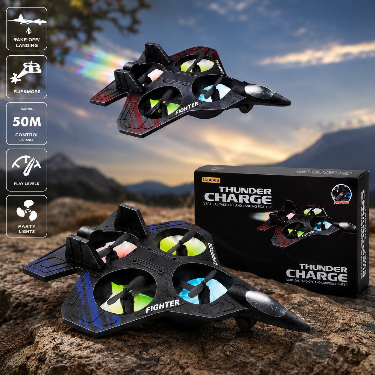 Thunder Charge RC Fighter Drone