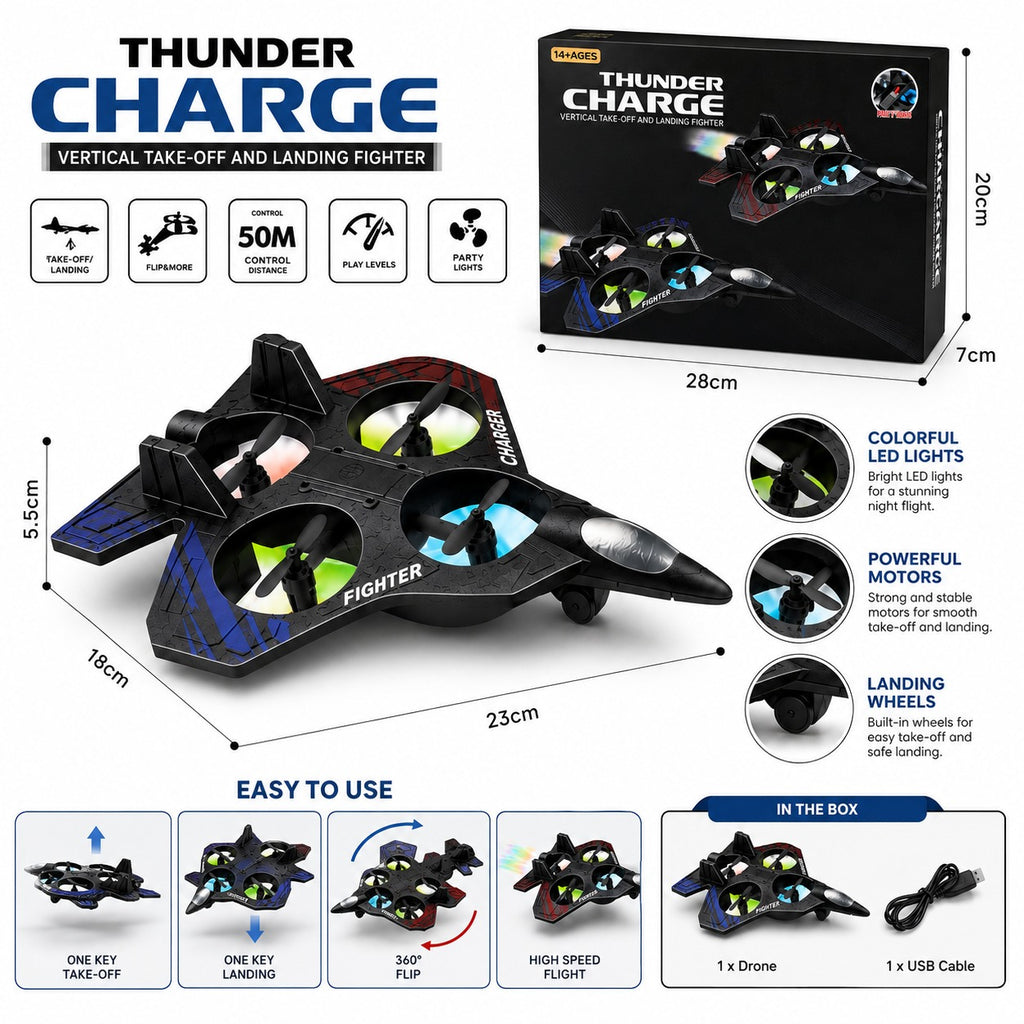 Thunder Charge RC Fighter Drone