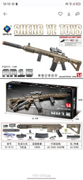 Realistic AR15-Style Electric Toy Blaster with Scope & Accessories