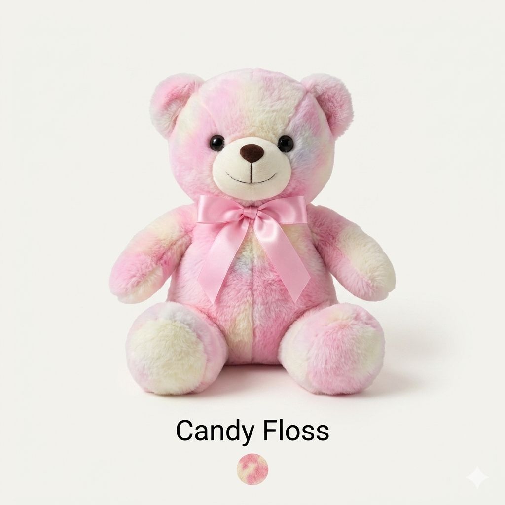 Pastel Rainbow Teddy Bear Plush Toy - Soft Stuffed Animal