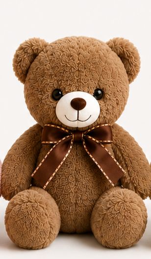 Classic Ribbon Teddy Bear Plush Toy - Premium Soft Stuffed Animal