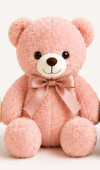 Classic Ribbon Teddy Bear Plush Toy - Premium Soft Stuffed Animal