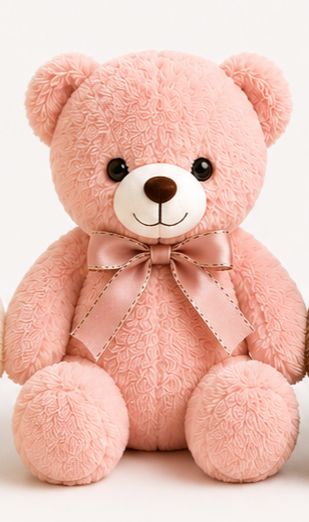 Classic Ribbon Teddy Bear Plush Toy - Premium Soft Stuffed Animal