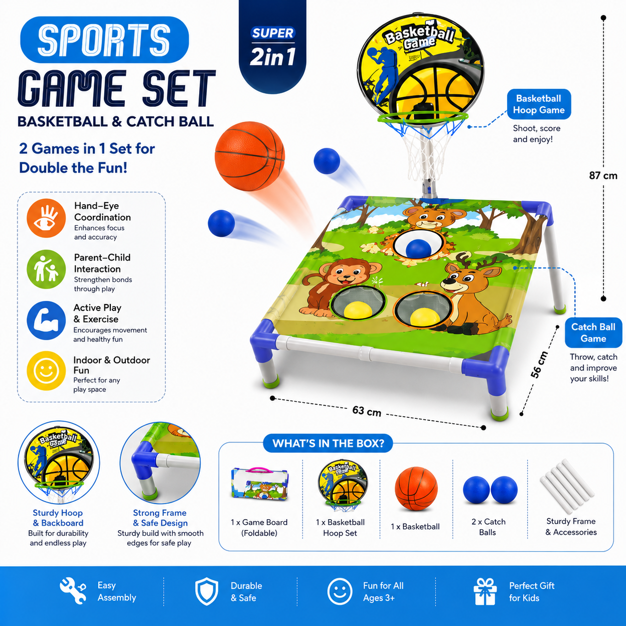 Sports Game Set – Basketball & Catch Ball (2-in-1)