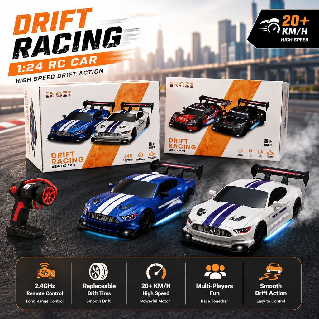 1:24 RC Drift Racing Car with 2.4GHz Remote - High-Speed