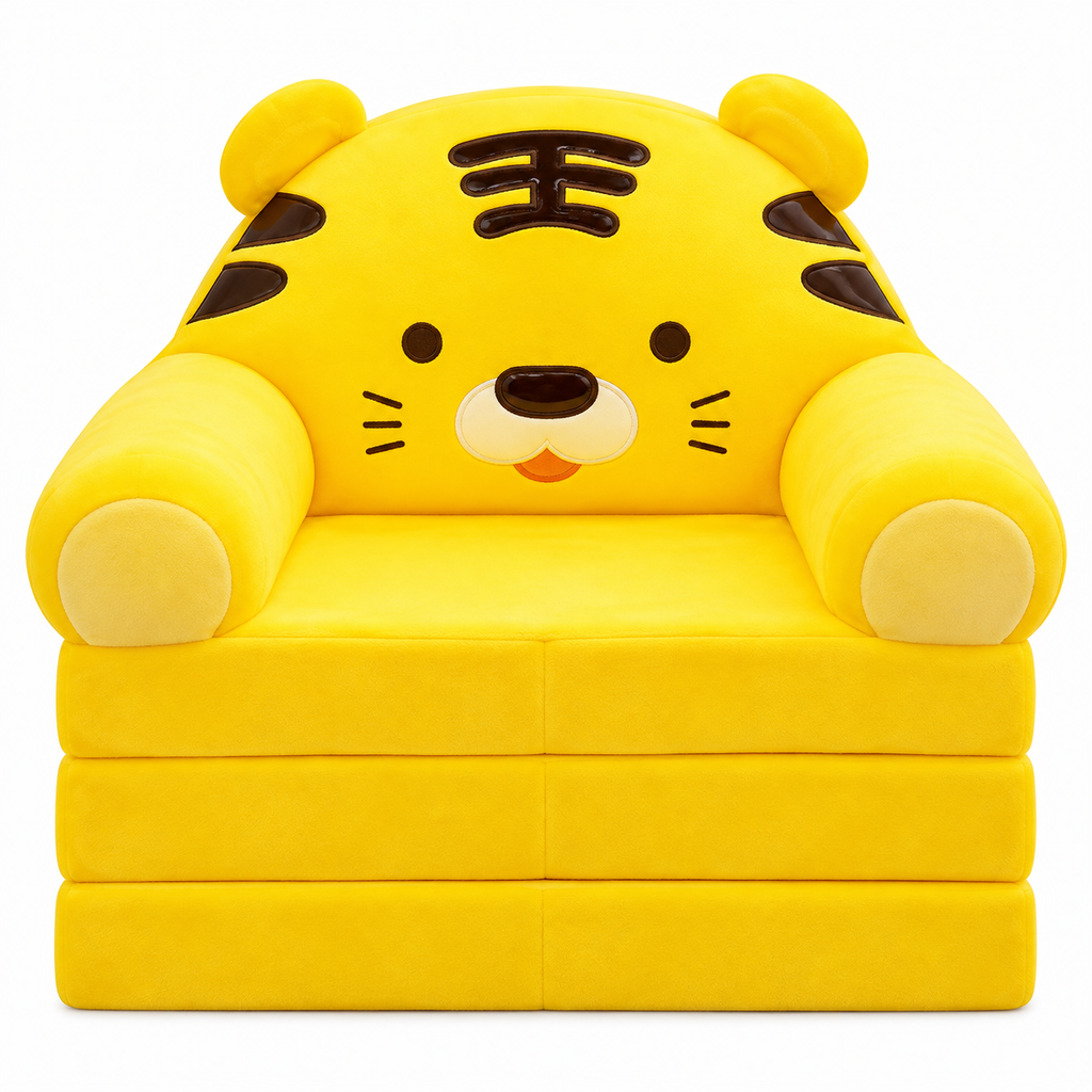 Cartoon Foldable Kids Sofa Chair – Soft 3-Layer Plush