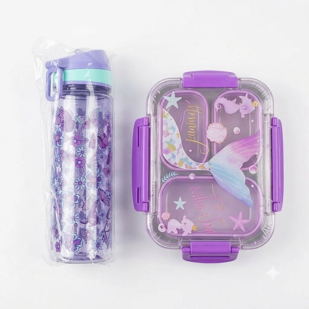 2 in 1  - Lunch Box Set - Premium Packaging