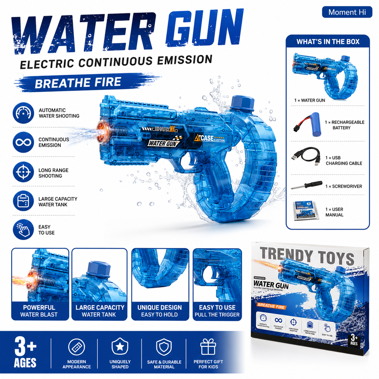 Rechargeable Electric Water Gun For Kids