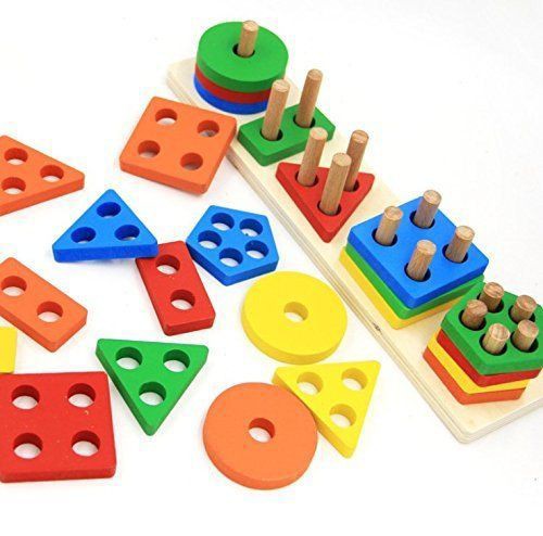Geometric Shapes Wooden Sorter