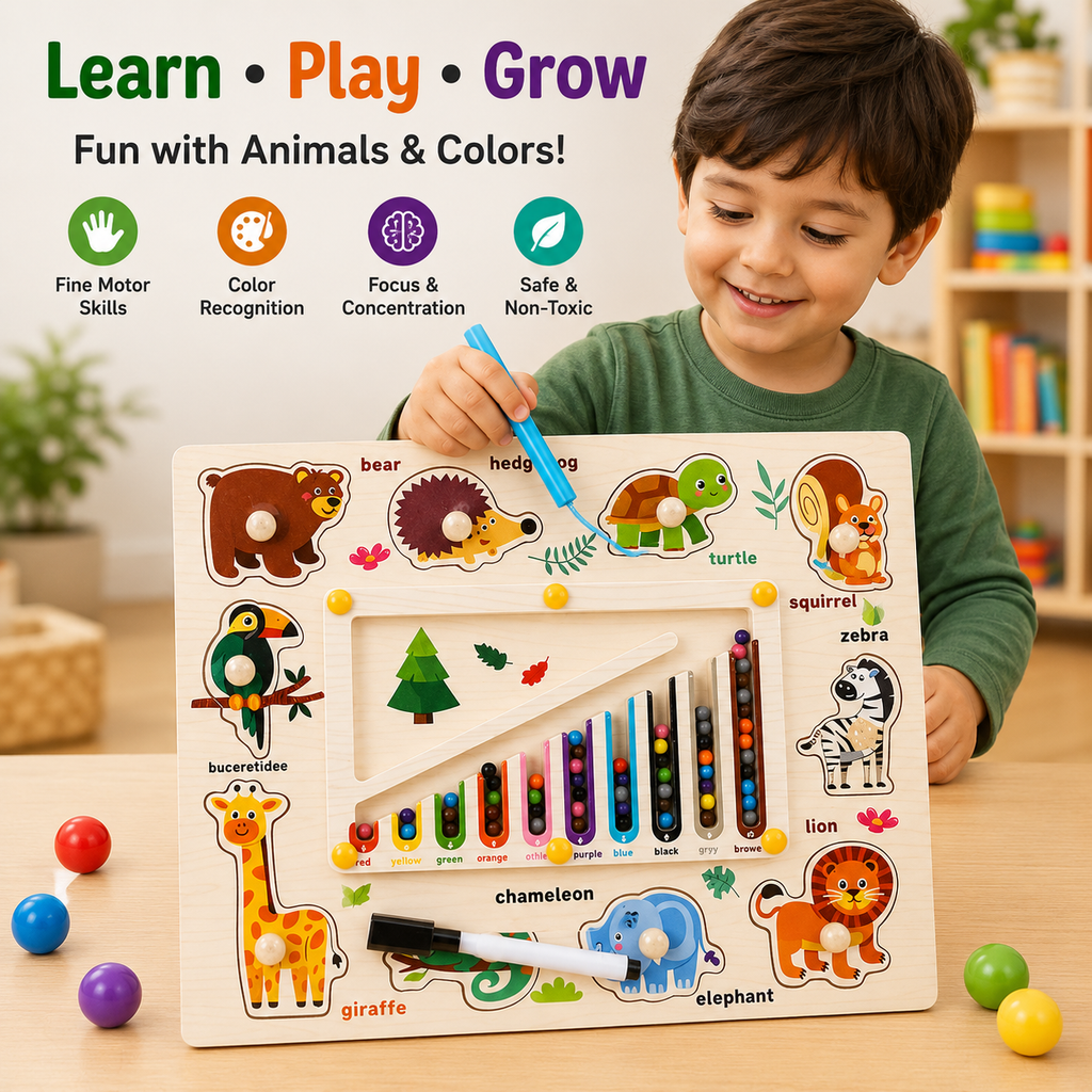 Montessori Wooden Activity Board for Kids
