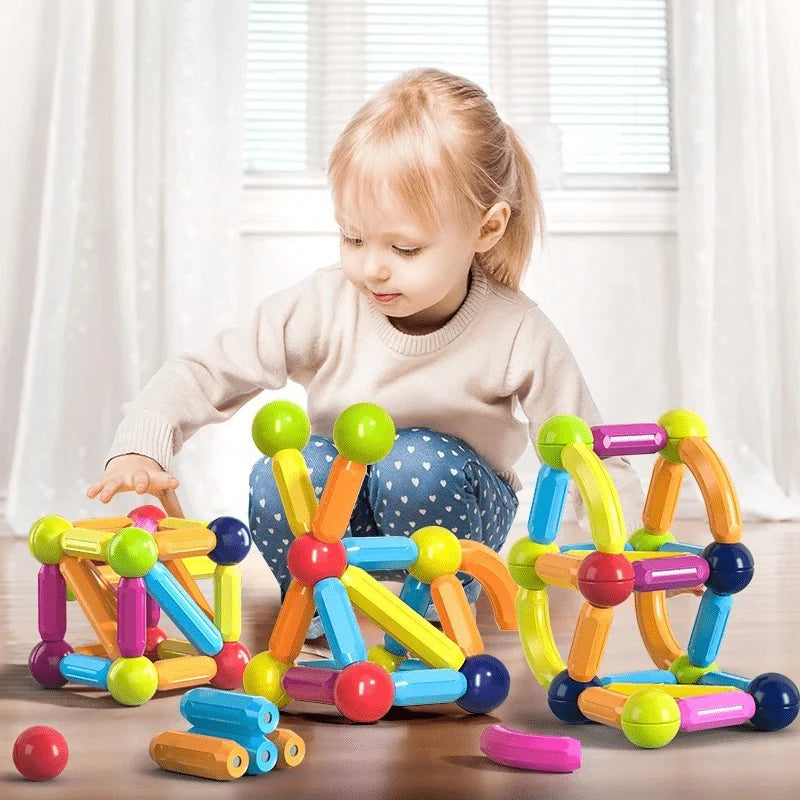 Magnetic Building Blocks – STEM Educational Toy - JustForKids