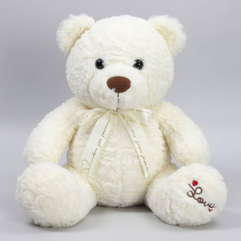 Soft Plush Teddy Bear with Love Ribbon