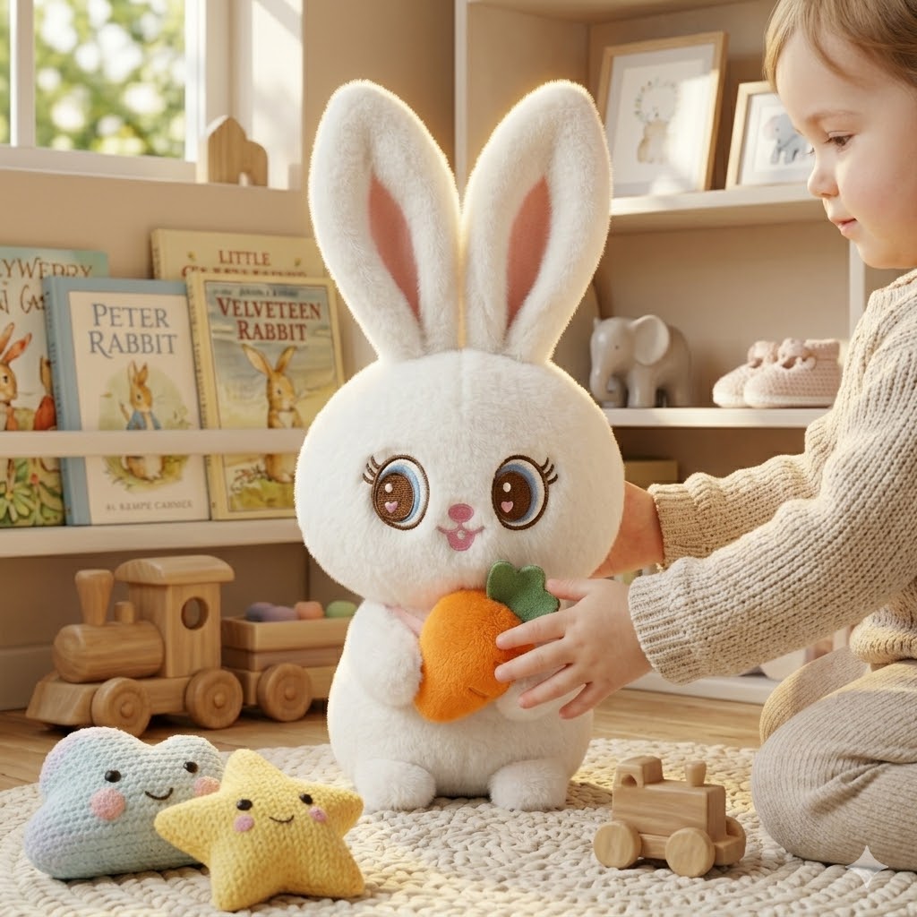 Cute Bunny Plush Toy with Carrot