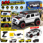 1:24 Alloy Remote Control Prado SUV Car with LED Lights – Rechargeable RC Toy