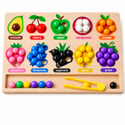 Montessori Wooden Fruit Sorting Puzzle Board