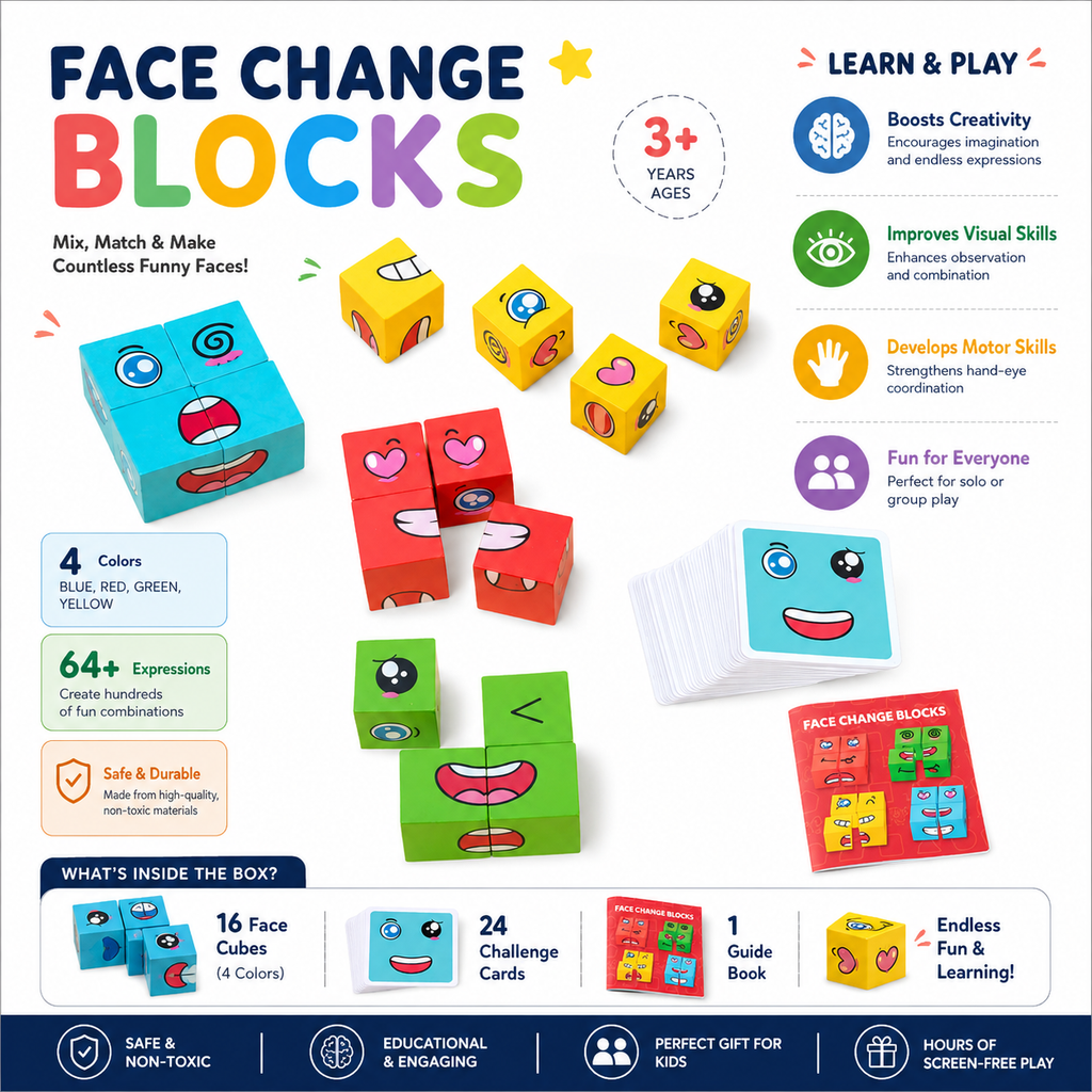 Face Changing Cube Battle Puzzle